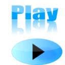download Play Button clipart image with 0 hue color