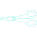 download Scissors clipart image with 180 hue color