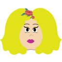 download Chubby Blonde Woman clipart image with 0 hue color