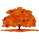download Autumn Tree clipart image with 0 hue color