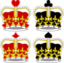 Stylized Crowns For Card Faces