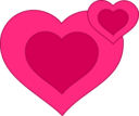 Two Pink Hearts Together