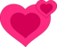 Two Pink Hearts Together