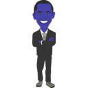 download President Obama clipart image with 225 hue color