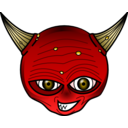 download Red Devil clipart image with 0 hue color