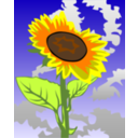 download Sunflower clipart image with 0 hue color