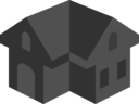 Placeholder Isometric Building Icon Colored Dark Alternative 2