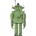 download Robot clipart image with 45 hue color