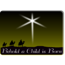download Behold A Child Is Born clipart image with 180 hue color