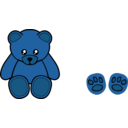 download Simple Teddy Bear clipart image with 180 hue color