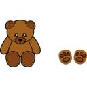 download Simple Teddy Bear clipart image with 0 hue color