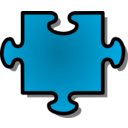 download Blue Jigsaw Piece 06 clipart image with 315 hue color