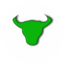download Bullish clipart image with 270 hue color
