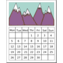download Calendar clipart image with 315 hue color