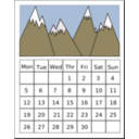 download Calendar clipart image with 0 hue color
