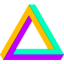 download Penrose Triangle Rgb clipart image with 45 hue color