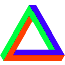 download Penrose Triangle Rgb clipart image with 135 hue color