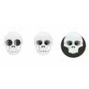 download Three Skull clipart image with 270 hue color