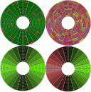 Abstract Disc Circle Hdd Defragmented Fragmented With Bad Sectors