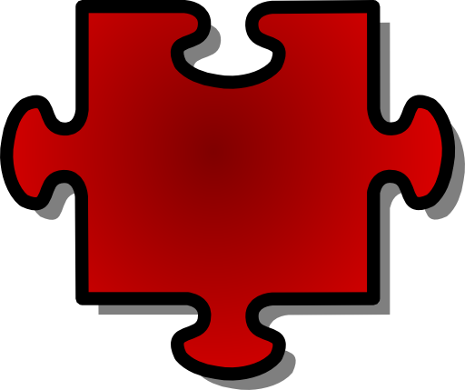 Red Jigsaw Piece 06