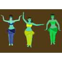 download Belly Dancers clipart image with 135 hue color