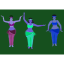 download Belly Dancers clipart image with 225 hue color