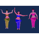 download Belly Dancers clipart image with 315 hue color