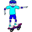 download Skateboardboy clipart image with 180 hue color