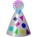 download Party Hat clipart image with 180 hue color