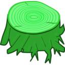 download Tree Stump clipart image with 90 hue color