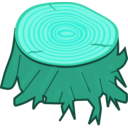 download Tree Stump clipart image with 135 hue color