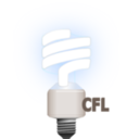 download Compact Fluorescent Lamp clipart image with 0 hue color