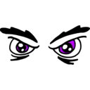 download Angry Eyes 00 clipart image with 45 hue color