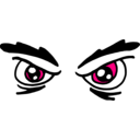 download Angry Eyes 00 clipart image with 90 hue color