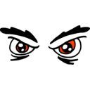 download Angry Eyes 00 clipart image with 135 hue color