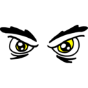 download Angry Eyes 00 clipart image with 180 hue color