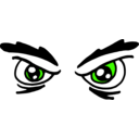 download Angry Eyes 00 clipart image with 225 hue color