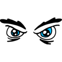 download Angry Eyes 00 clipart image with 315 hue color
