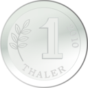 download One Coin clipart image with 315 hue color