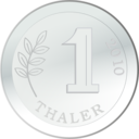 download One Coin clipart image with 0 hue color