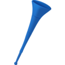 download Blue Vuvuzela clipart image with 0 hue color