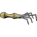 download Hand Rake clipart image with 0 hue color