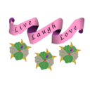 download Live Laugh Love clipart image with 270 hue color