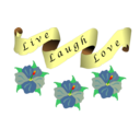 download Live Laugh Love clipart image with 0 hue color