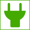 download Eco Green Plug Icon clipart image with 0 hue color