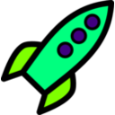 download Rocket Icon clipart image with 90 hue color