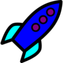 download Rocket Icon clipart image with 180 hue color