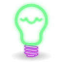 download Neon Classic Bulb clipart image with 90 hue color
