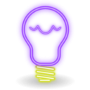 download Neon Classic Bulb clipart image with 225 hue color