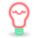 download Neon Classic Bulb clipart image with 315 hue color